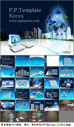 電子網(wǎng)絡(luò)藍(lán)色科技圖表PPT模板 引領(lǐng)電子與網(wǎng)絡(luò)科技的未來(lái)展示